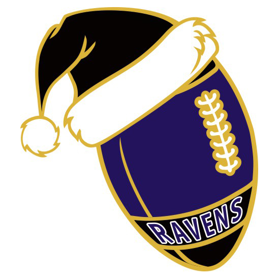 Baltimore Ravens Football Christmas hat logo vinyl decal